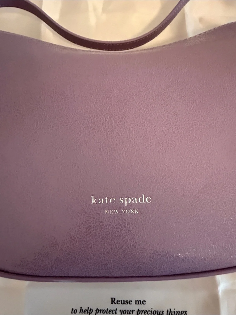 kate spade Lilac Patent Leather Shoulder Bag with Knotted Strap NWT